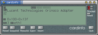 cardinfo, showing a wireless network card